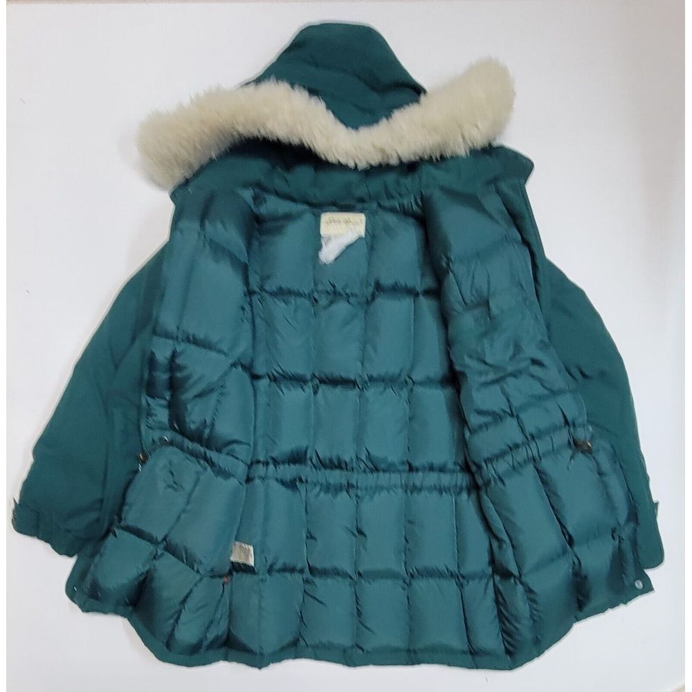 Eddie Bauer Coat Womens M Superior Polar Parka Jacket Sheep Fur Trim Goose Down